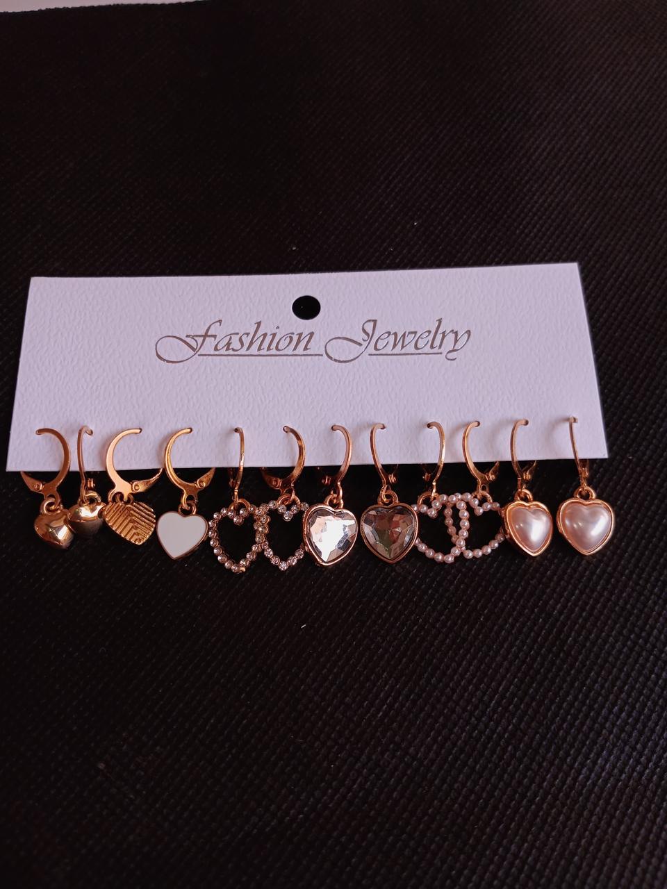 Heart Glow – 6-Piece Earring Set